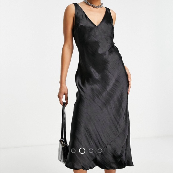 asos design satin midi slip dress ASOS - Midi Slip Dress - Women - Polyester - 14 US